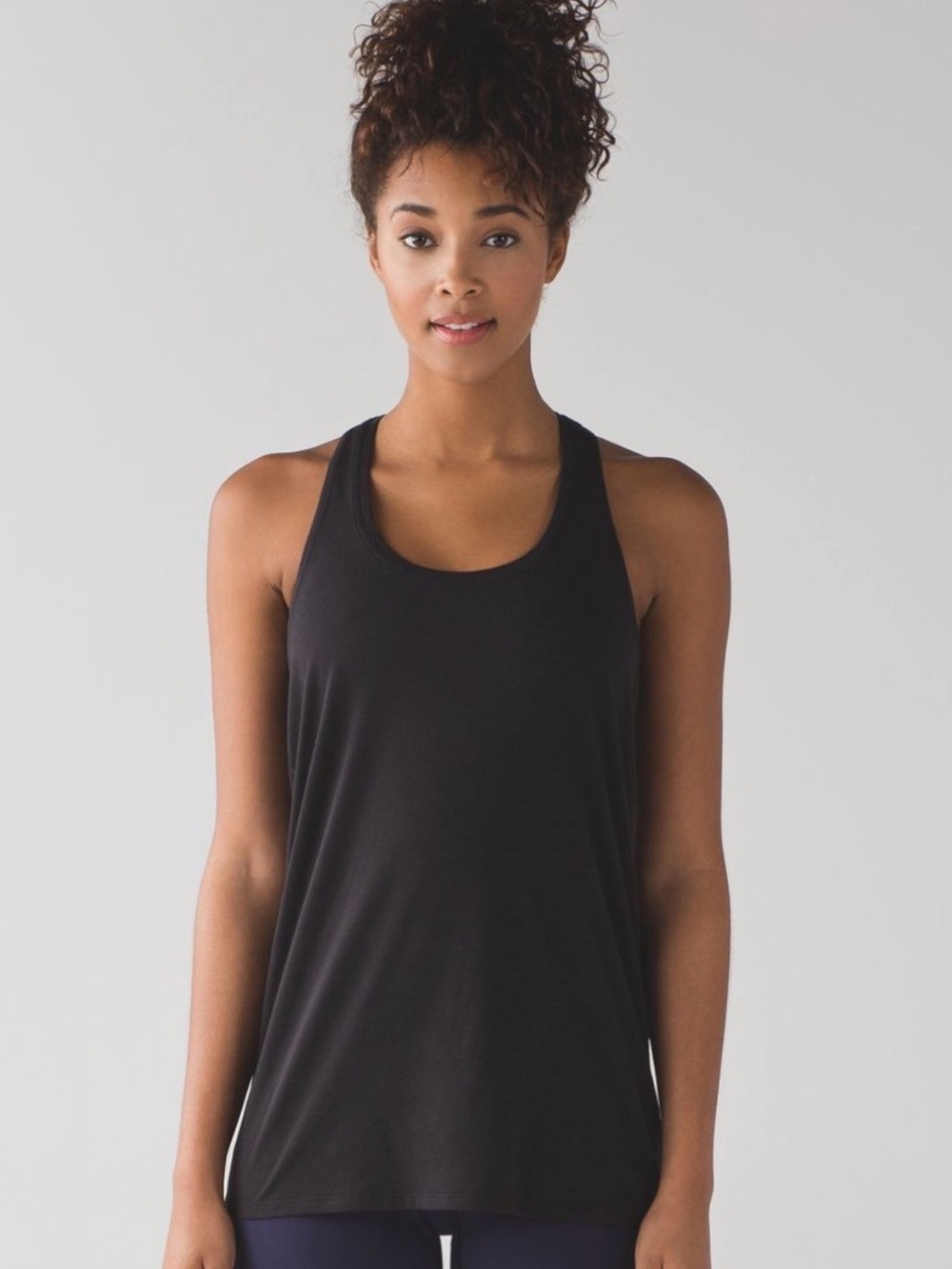 Lululemon Yogi Racerback Tank Top Black Size 12 Yoga Workout Athletic Activewear